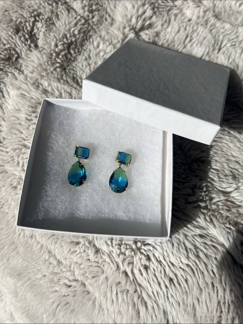 Blue Teardrop Earrings